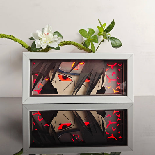Anime Light Box Led Strip Lights Anime Eyes Shadow Box Picture Frame 3D Paper Carving Usb Table Lamp Mood Light Room Decor Gift