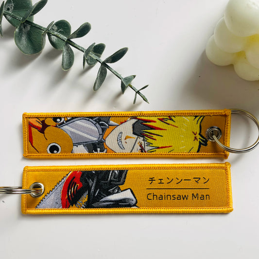 Anime Game Monster Keychain for Women Key Tags Embroidery Key Fobs Car Key Rings Accessories Backpack Pendant Jewelry